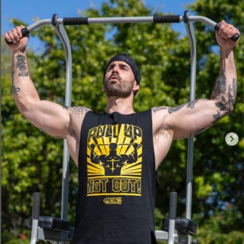 Dom Mazzetti during his workout session