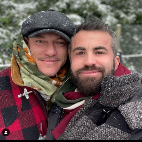 Luke Evans with his boyfriend, Fran Tomas