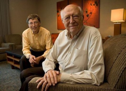 Padma Bhushan award winner Bill Gates with his beloved father, Bill Gates Sr. 