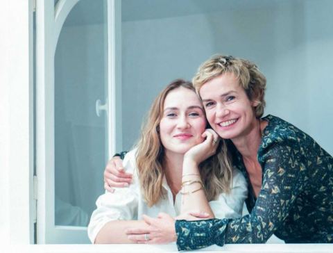 Jeanne Bonnaire with her mother