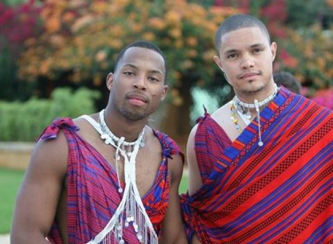 Trevor Noah with his brother