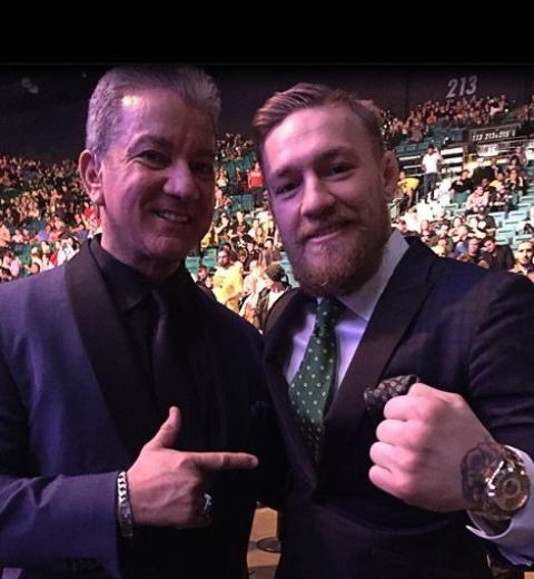Bruce Buffer with Conor McGregro