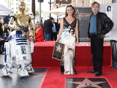 Carrie Fisher honored with Hollywood Walk of Fame.