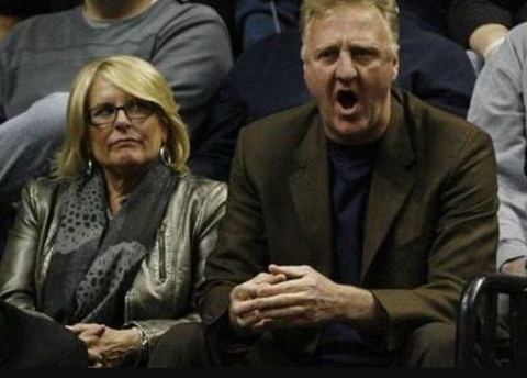 Larry Bird is married to Dinah Mattingly