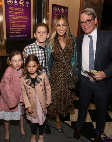 SJP and her husband with their three kids