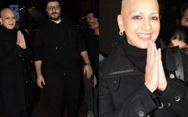 Cancer Fighter Sonali Bendre Returns to Mumbai With her Husband Goldie Behl, Recovering Very Well