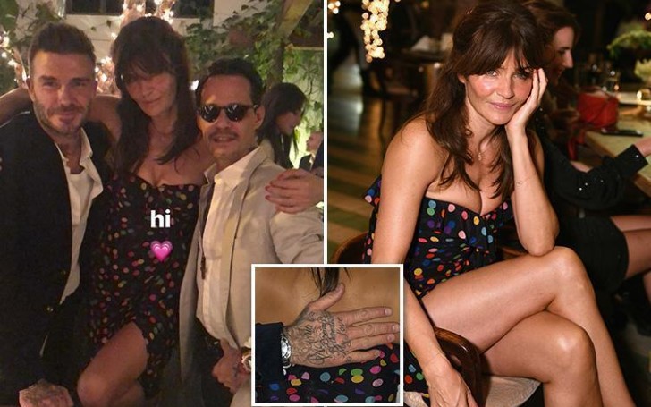 David Beckham Was in Party with Super Model Helena Christensen in Miami
