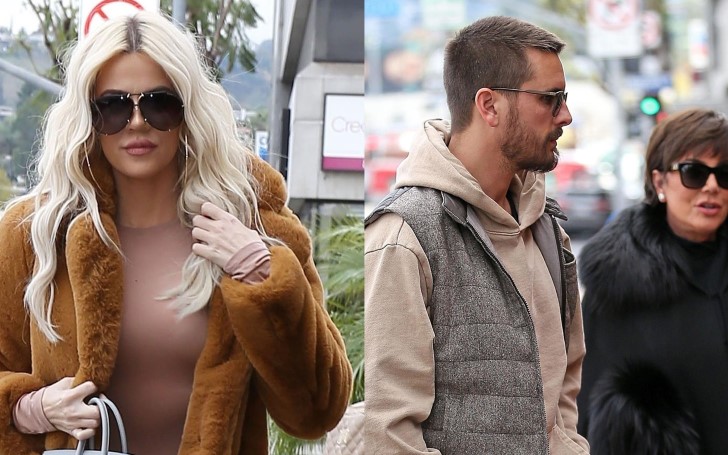 Khloe Kardashian Joined By Kris Jenner and Scott Disick For Lunch Date