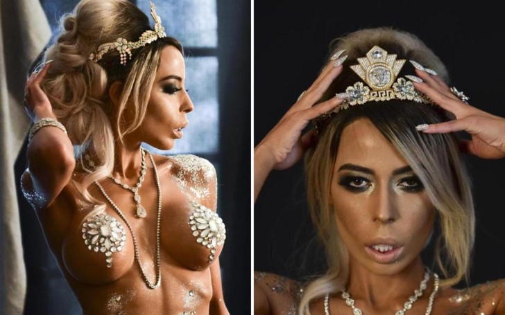 Kaila Methven Goes Completely Naked - Poses in Nothing But Diamonds