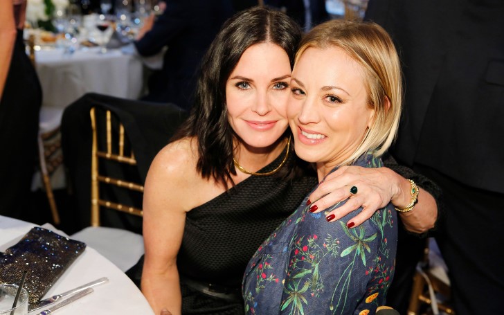 FRIENDS Star Courteney Cox Displays Her Support To Kaley Cuoco As She Cries At The Final Big Bang Theory Table Reading