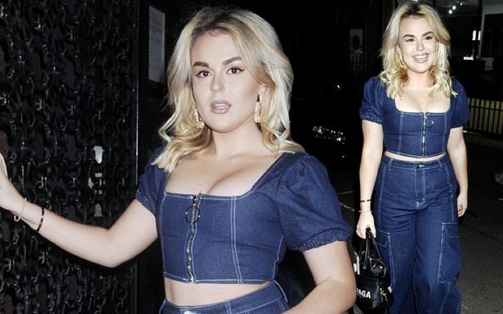 Tallia Storm Turns Heads in a Sizzling Denim Co-ord as she Enjoys Glam Dinner
