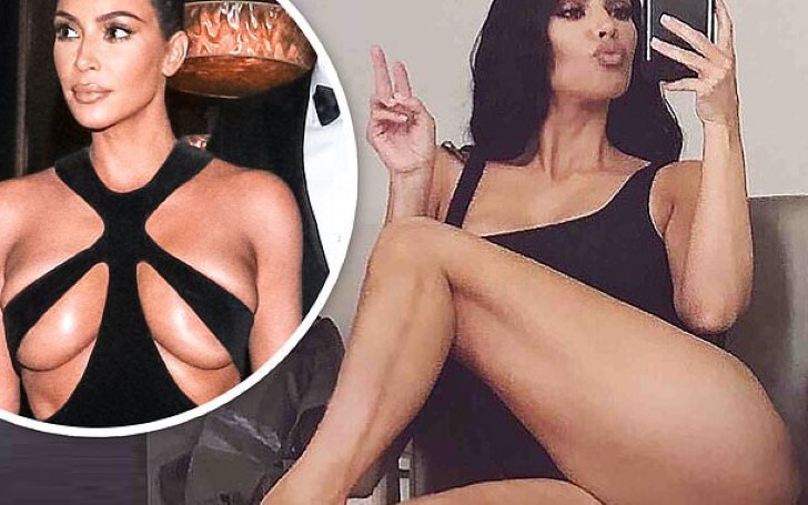 Kim Kardashian Shows Off Her Legs In Nightwear; But Her Vintage Dress Is More Revealing