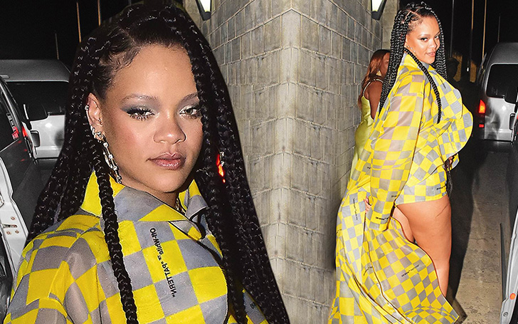Rihanna Flaunted Her Lean Legs In Sexy Checkered Shorts And Matching Coat In Barbados