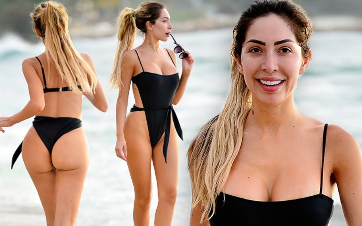 Farrah Abraham Showed Off Her Curves As She Hit The Beach In Puerto Vallarta In A Sexy Black Bathing Suit