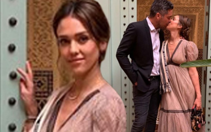 Jessica Alba Stuns In Dior Dress As She Kisses Cash Warren While Celebrating Her 38th Birthday In Morocco